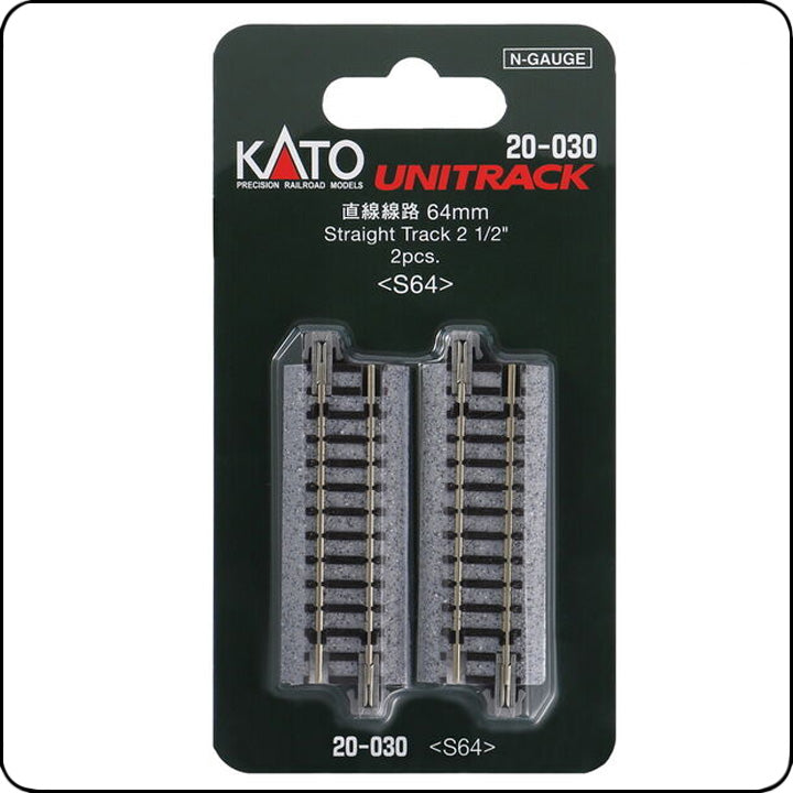 Kato 20-030 64 mm Gerades Gleis S64 (Spur N) /64mm (2 1/2') Straight Track S64 (N scale)