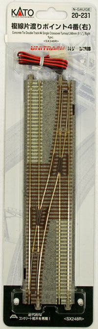 Kato 20-231 Unitrack Single Crossover Weiche rechts / Right Spur N