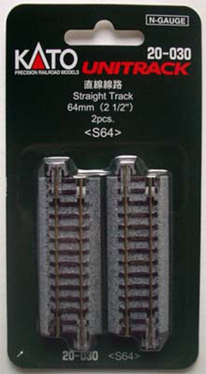 Kato 20-030 64 mm Gerades Gleis S64 (Spur N) /64mm (2 1/2') Straight Track S64 (N scale)