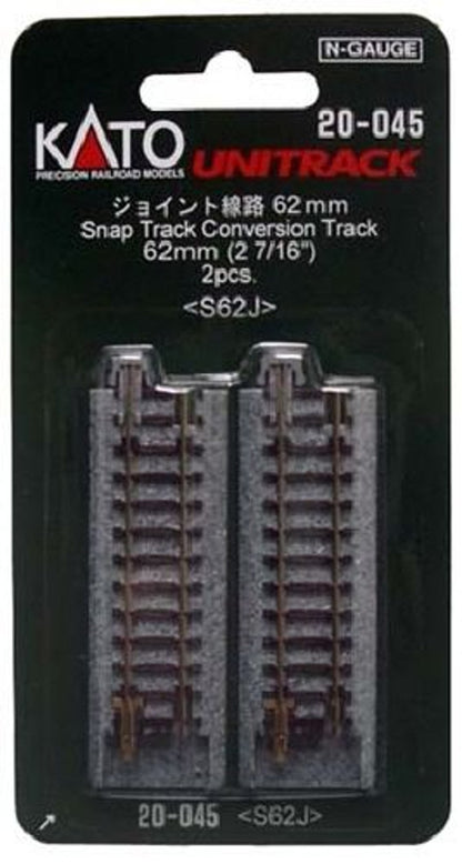 Kato 20-045 62mm (2 7/16') Snap-Track Conversion Track