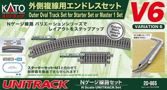 Kato 20-865 UNITRACK Variation Set V6 Outer Oval Track Set (N scale)