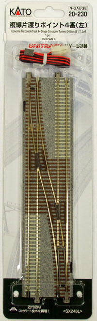 Kato 20-230 Unitrack Single Crossover Weiche links / Left Spur N