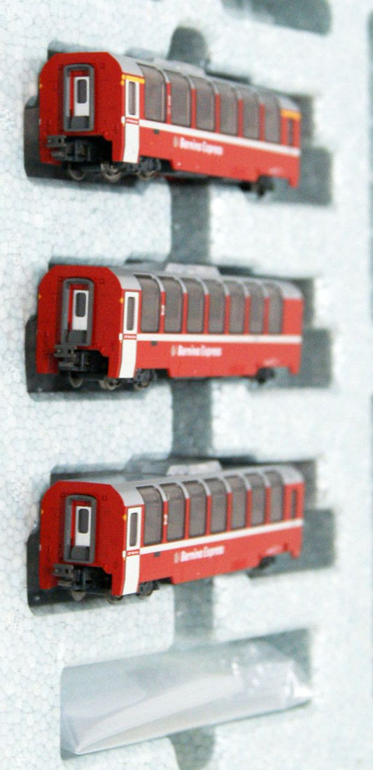 Kato 10-1655 (7074055)  Schweizer Rhätische Bahn <Bernina Express (Neues Logo)> 3er-Set (Spur N)