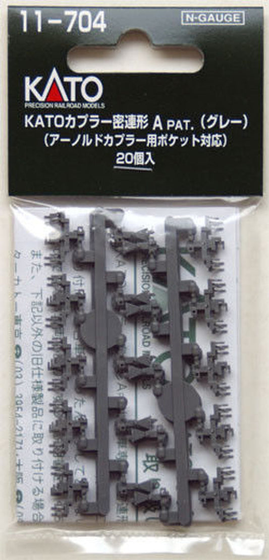 KATO 11-704 Kupplung Typ A (Grau) N-Spur – 20 Stück – Japanmodell – neu
