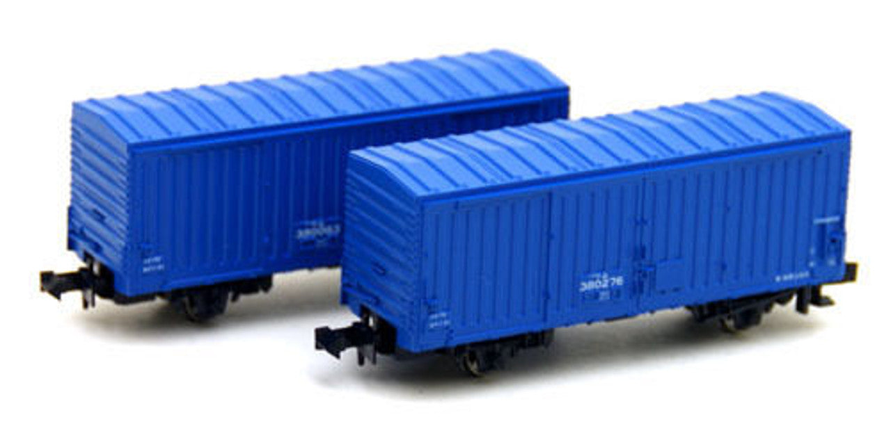 Kato 8033 Güterwagen WAMU 380000 Blau, 2er-Set (Spur N)