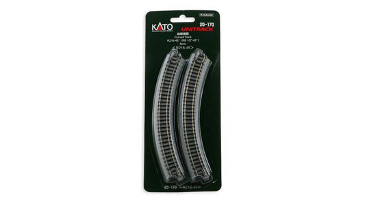 Kato 20-170 216mm (8") Radius 45° Kurvengleis R216-45 (Spur N) / 7078112